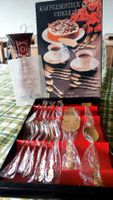 24 Karat vergoldet,  Kaffeebesteck 15 tlg.