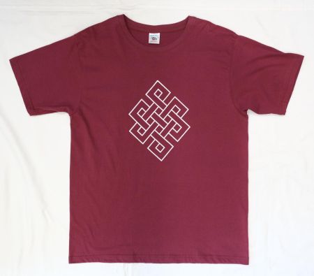 T-Shirt aus Baumwolle endloser keltischer Knoten Grösse L