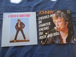lot de 2 single de Johnny Hallyday
