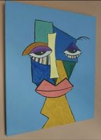 Abstraktes Gesicht Bild handmade 40×50