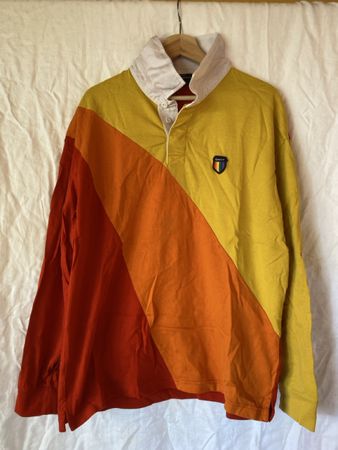 Polo Gant à manches longues, couleurs automnales, Taille L