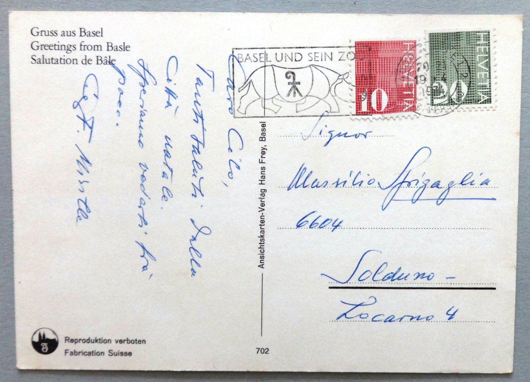 Ansichtskarten: Basel - Bâle – Gebraucht aus Fétigny von Billy2miny 1