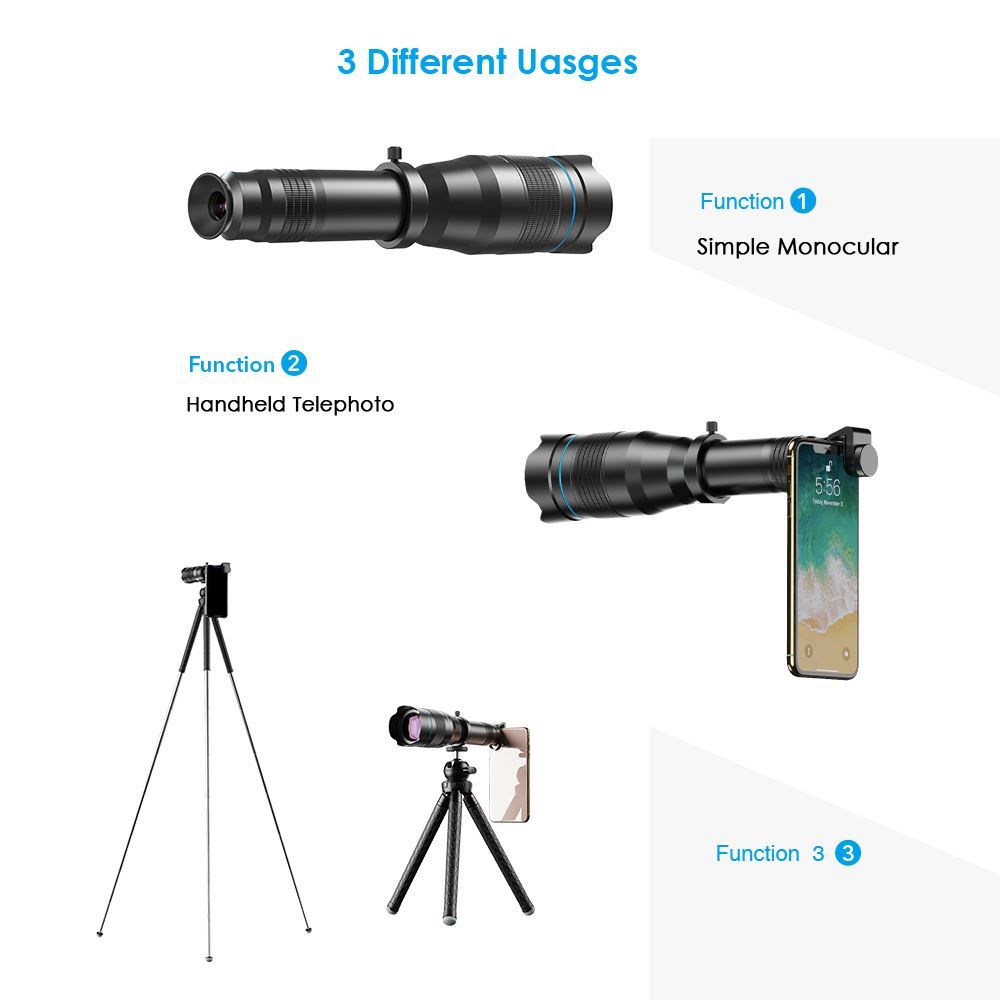 Binocoli: APEXEL HD 60X teleskop teleobjektiv – Nuovo e nell'imballaggio originale da Malans GR venduto da BUYBEST-Schweiz 1