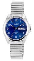 Just® Herrenuhr 40 mm Edelstahl Blau Silber 10 Bar NEU