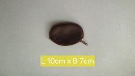 Münztasche Leder braun L 10cm B 7cm guter Zustand