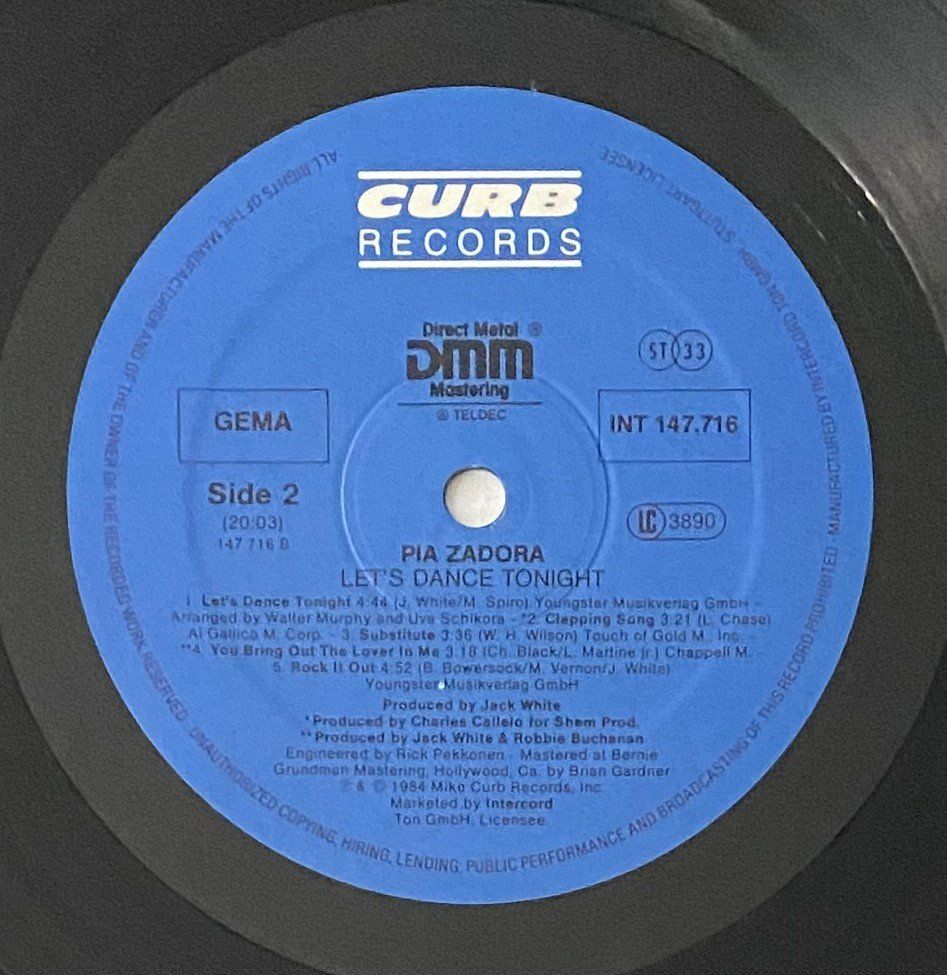 Dischi in vinile: Pia Zadora, Let's Dance Tonight – Usato da Flums venduto da Empe1 5