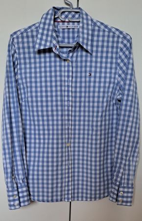 Tommy Hilfiger Hemd blau kariert Grösse M gebraucht