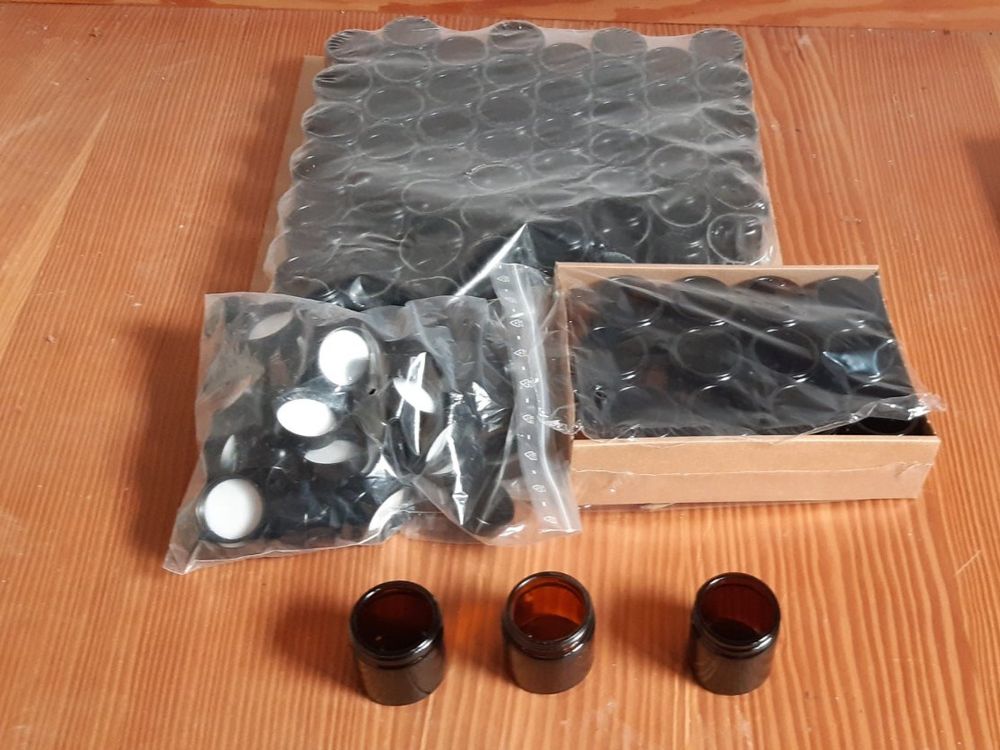 4x 30ml Bernsteinfarbene Glasbehälter Mit Schwarzem Deckel – Für Creme, DIY-Kosmetik, Auslaufsicher