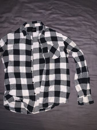 Chemise à carreaux noir et blanc taille M bon état