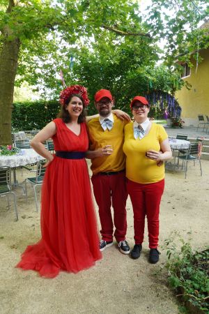 👸❤️ Elegantes rotes Maxikleid mit Schlitz – einmal getragen