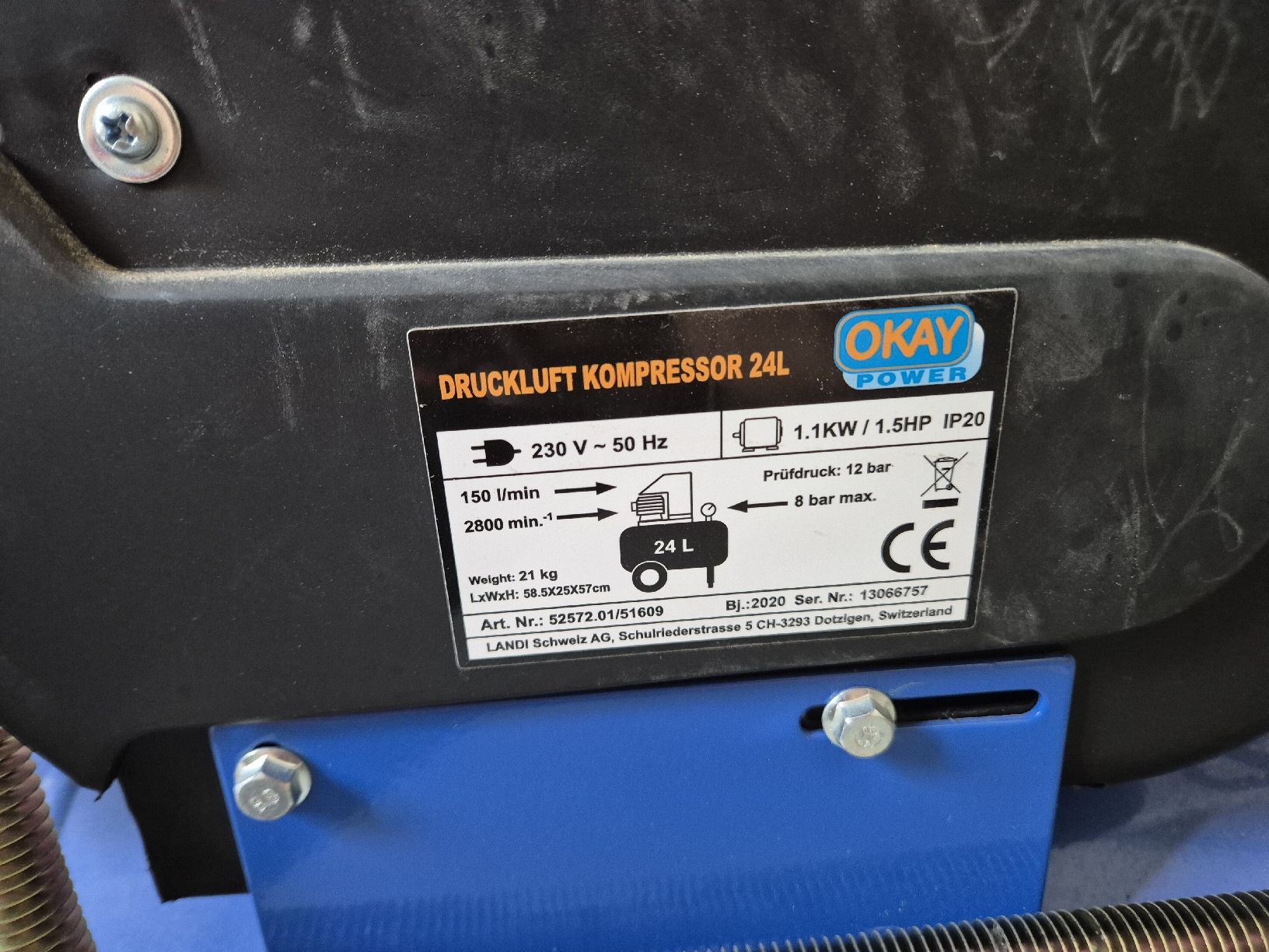 Kompressoren: Kompressor Okay 24 Liter – Gebraucht aus Derendingen von mburri11 1