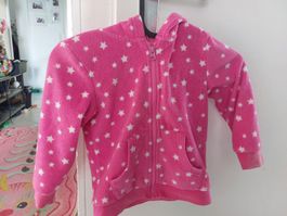 Pink Sternen Fleece Jacke Gr. 3-4 Jahre Mädchen   