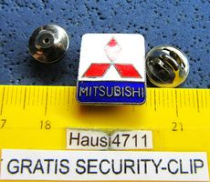 MITSUBISHI AUTO LOGO ENAMEL SCHMUCK-PIN 15x19mm VINTAGE OLDI