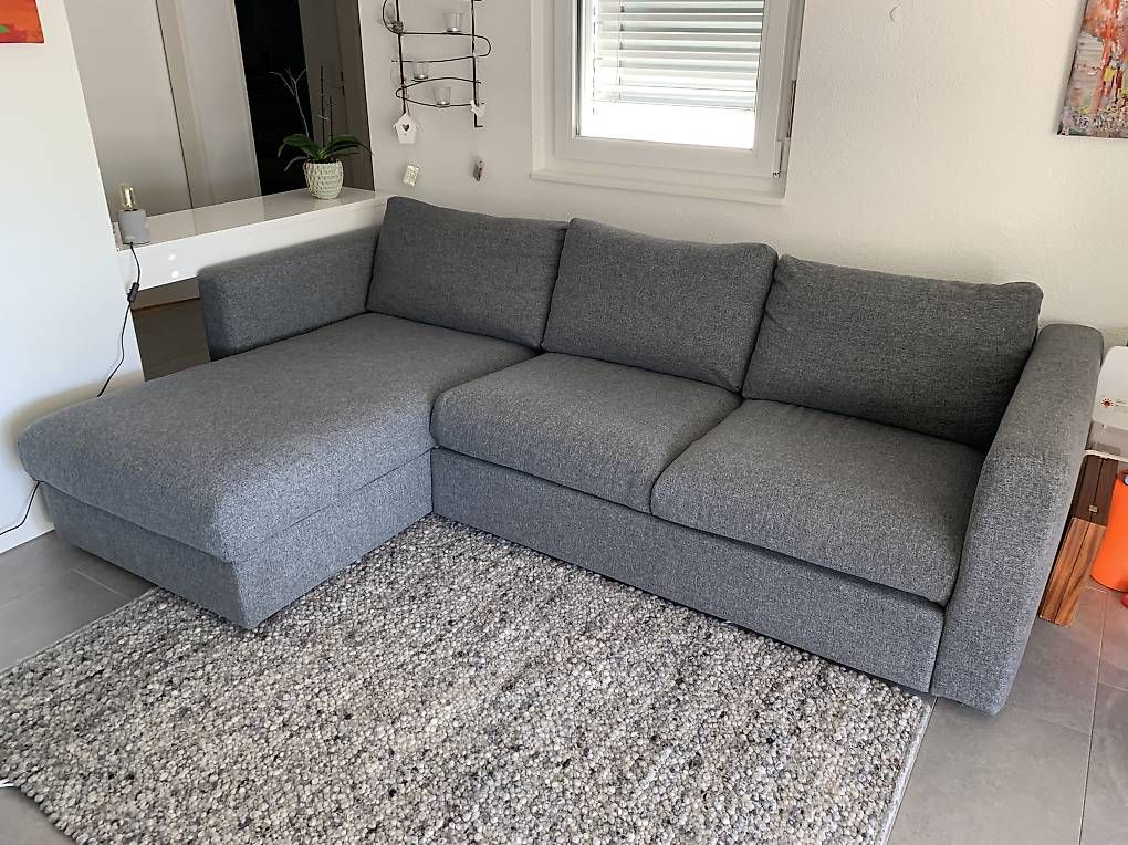 Divani: 3er Sofa / Couch VIMLE mit Récamiere grau – Usato da Baar venduto da nic_9886 4