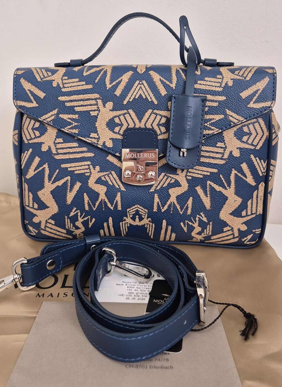 Maison Mollerus Borse da donna: Original Maison Mollerus 'MARLY' Maze Deep Blau, neu ab 1.-- – Nuovo e nell'imballaggio originale da Pfäffikon ZH venduto da Noelsa