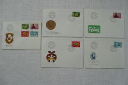 1976 5 FDC Sondermarken I Satz & Einzelmarken SBK 572 - 575