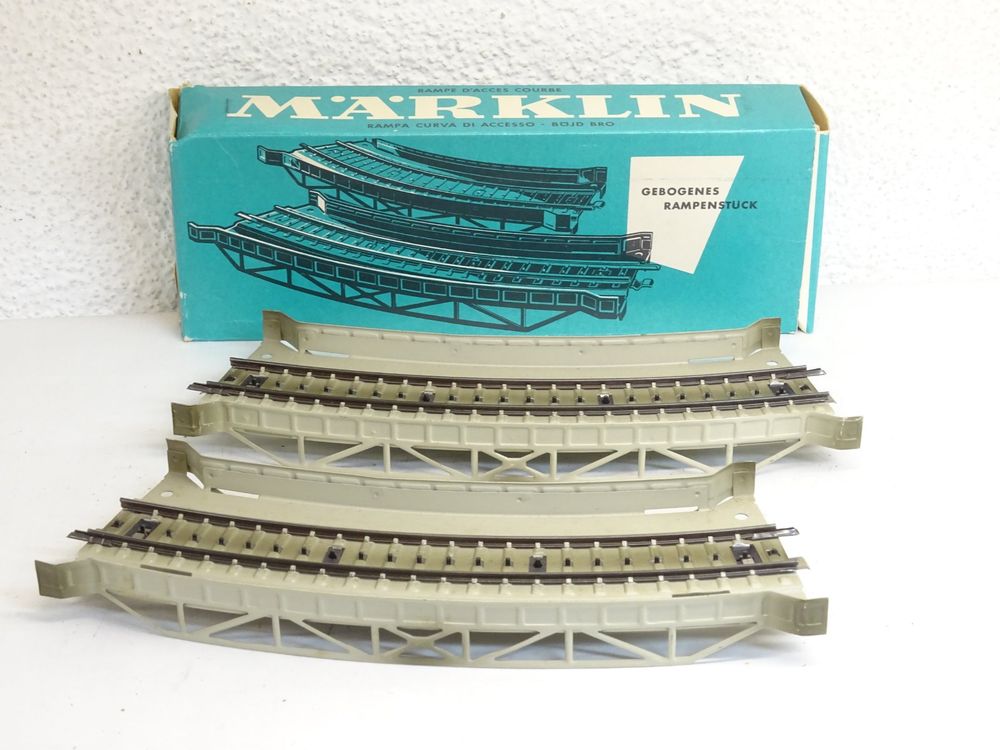 Märklin 7167 Rampenstück 2 x, M Gleise, Metall, H0, OVP (Neu und ...