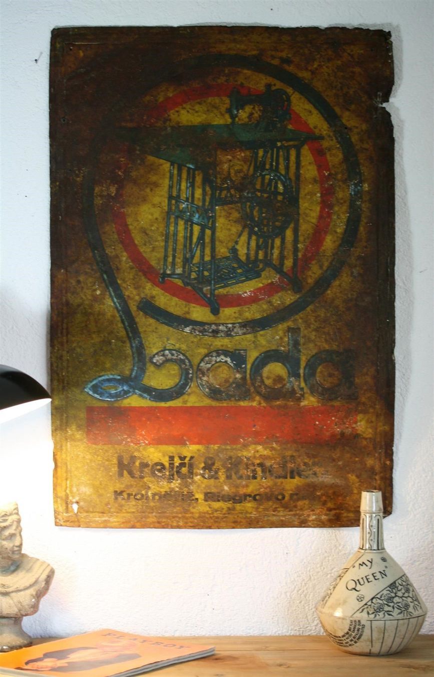 Insegne: Blechschild "Lada Nähmaschine" – Usato da Birrwil venduto da brandschatz_birrwil 6