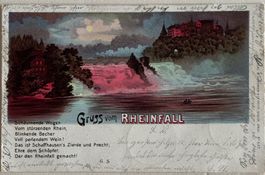 Gruss vom Rheinfall, Litho, 1900