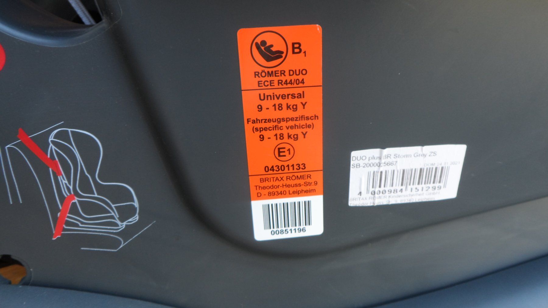 Britax Römer Sièges auto: Kindersitz Britax Römer Duo Plus 9-18 kg – D'occasion à Gipf-Oberfrick par Peter115 2