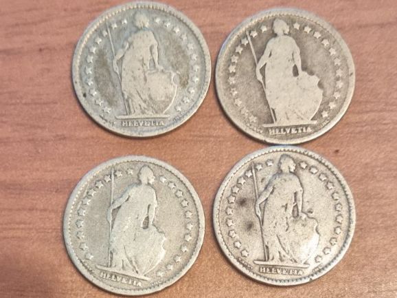 Alle Münzen: 1 FR 1876 Lot 4 Stück – Gebraucht aus Bure von chap981 1