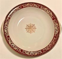 Schüssel Schale Porzellan Langenthal 1951 rund weiss Dekor