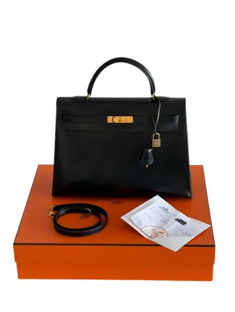 ♞ Hermès Kelly 35 ♞ Sellier Gold hardware wie neuwertiger