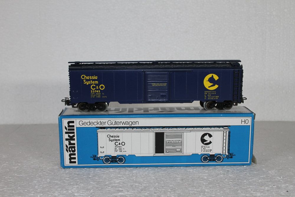 Wagons Marchandises Märklin Tinplate – 4564 Chessie + 4571 WP – Comme Neufs