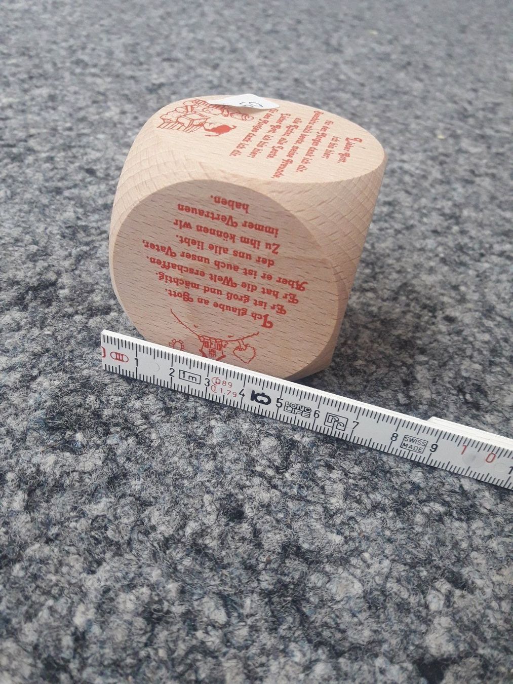 Holzartikel: Gebetswürfel aus Holz – Neu und originalverpackt aus Flüeli-Ranft von Silberfuchs6 4