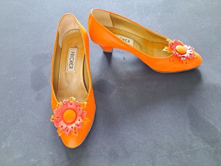 Escarpins de couleur originale orange 37