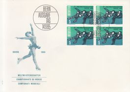 SBK 438 im 4er-Block FDC