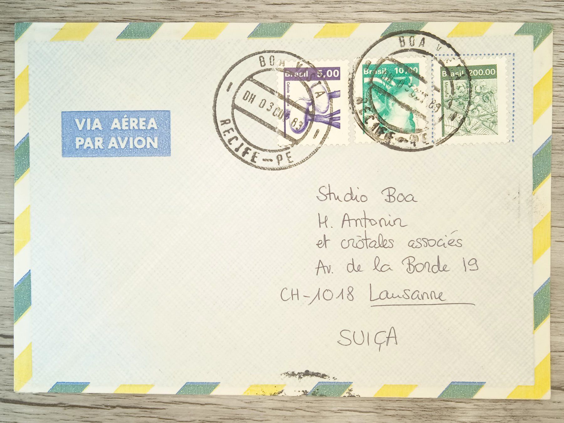 Alle Briefmarken: TR65 Enveloppe + Timbre Brasil 1983 – Gebraucht aus Cousset von Patrick_Collections