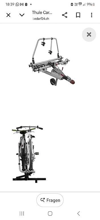 Barres de toit: Thule Caravan Superb Fahrradträger – D'occasion à Einsiedeln par Marcstr87 1