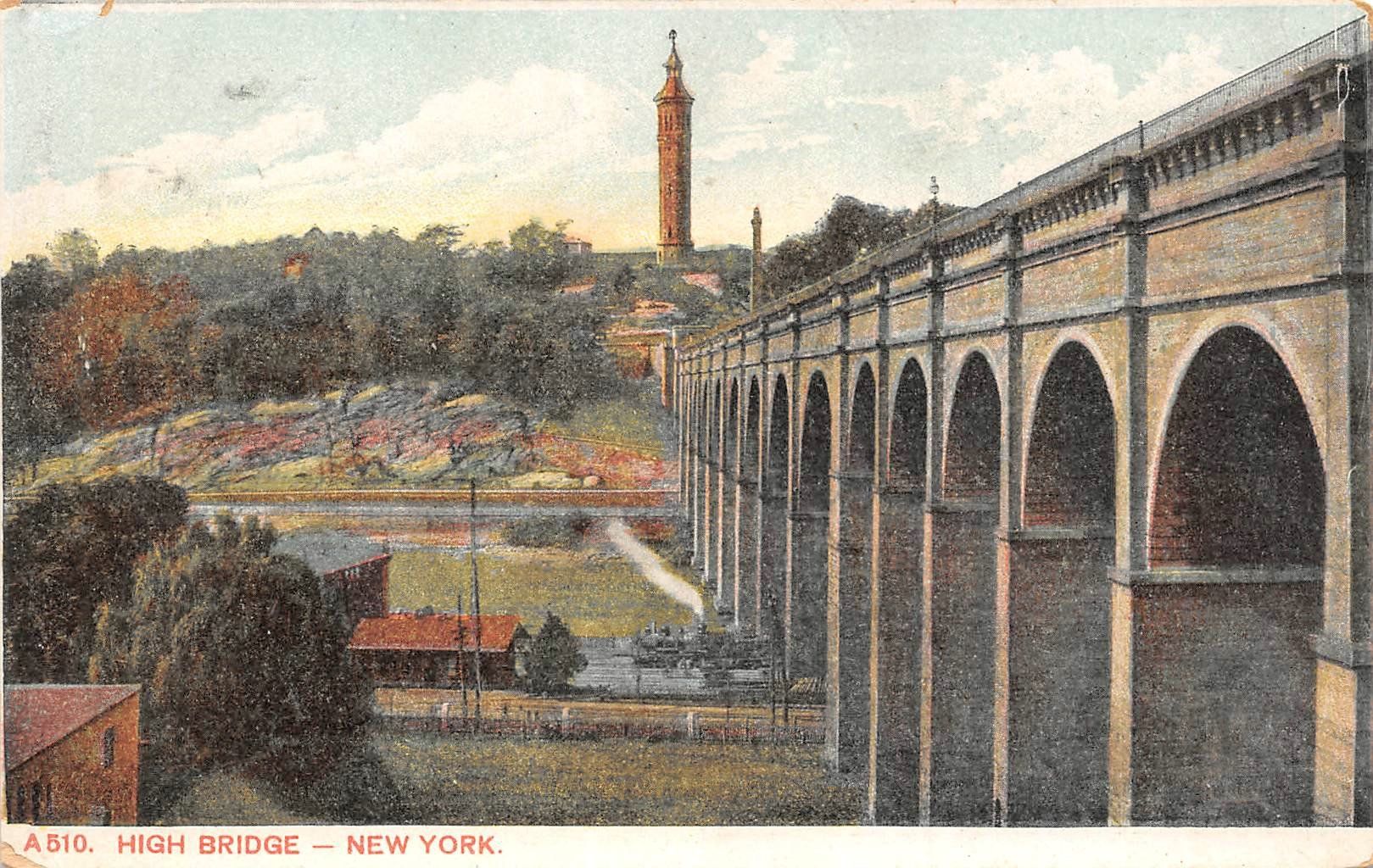 Cartoline postali: New York, High Bridge – Usato da Ottikon b.Kemptth. venduto da Neptun1974