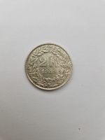 Moneta Svizzera 2 Franchi 1959 Helvetia in argento