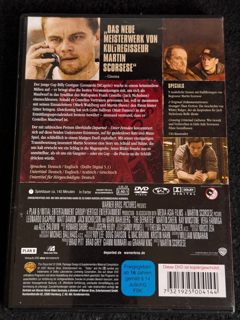 Tutti i DVDs: DEPARTED "Unter Feinden" 2 Disc Edition DVD DE/EN – Usato da Fribourg venduto da tschjoly 1