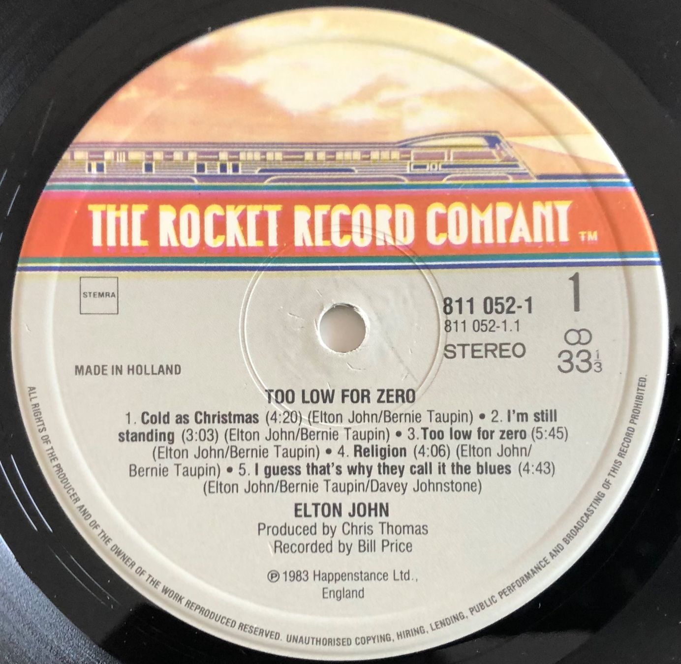 Schallplatten: ELTON JOHN - TOO LOW FOR ZERO – Gebraucht aus Poliez-Pittet von Newtown-Records 3
