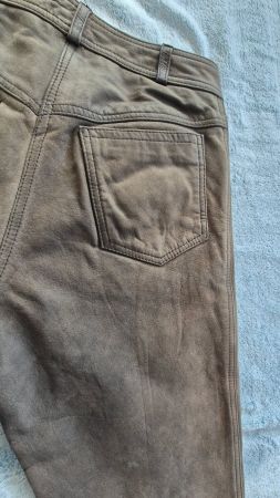 Lederhose, Lederjeans, Motorradhose, Rauleder, S-M, BW 34-35