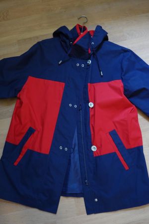 Regenjacke Windjacke Übergangsjacke M Blau-Rot