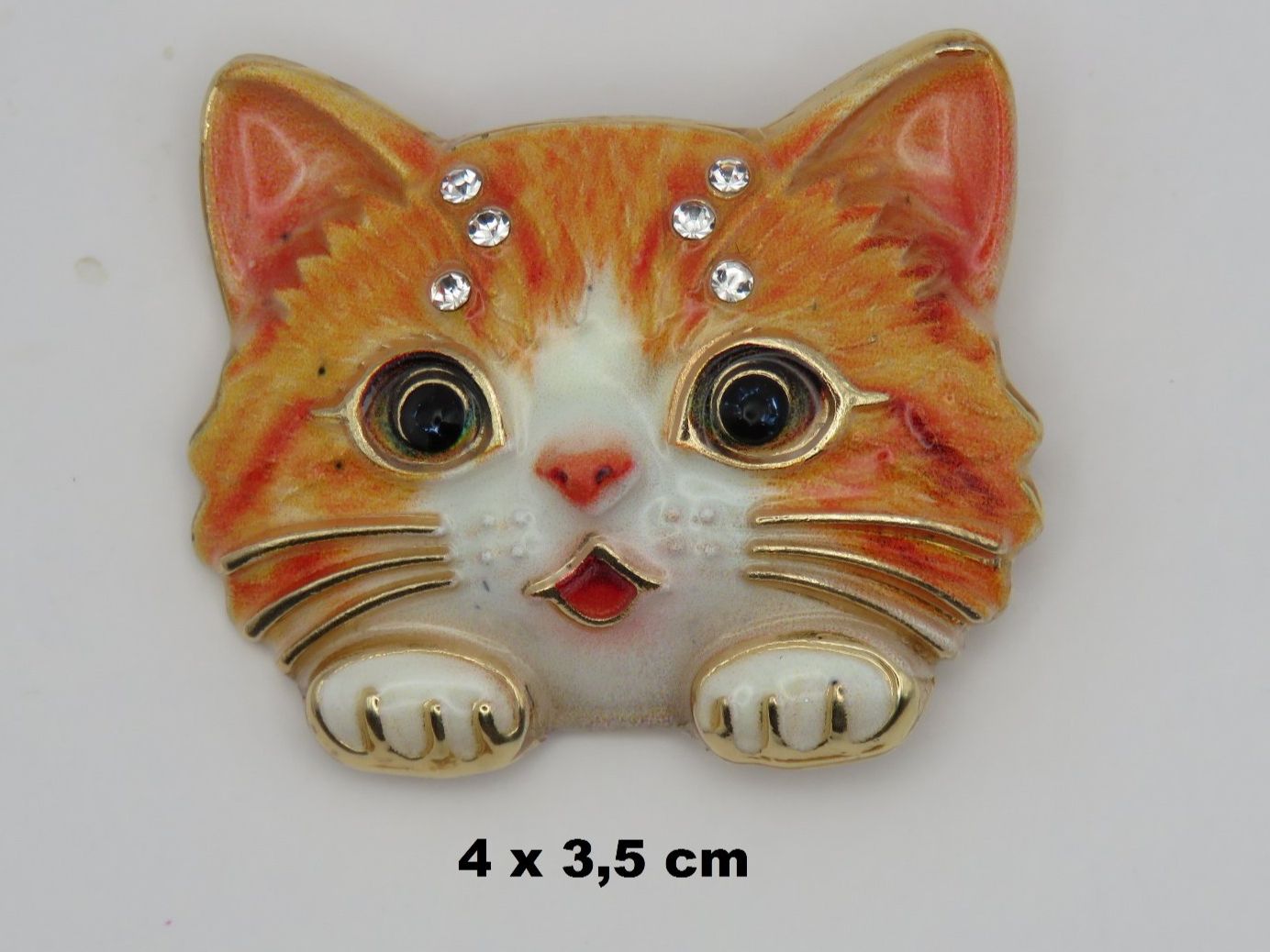 Broches & Aiguilles: Brosche - BÜSI - Emaille - Glitzersteine - 4x3,5cm – Neuf avec emballage d'origine à Grenchen par Yamahwildstar16