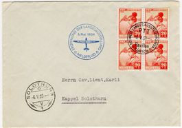 1939 Landi Meldeflug von ZÜRICH nach SOLOTHURN