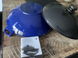 WMF Wok Induktion Pfanne mit Deckel und Dämpfeinsatz