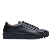 Low-Sneaker aus italienischem Leder - Schwarz