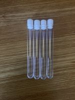 Test Tube Probe Röhre mit Deckel, neuwertig, aus Plastik 4x