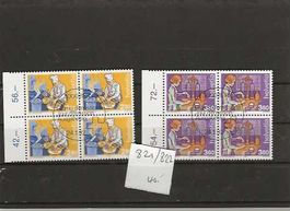 timbre 821 et 822 bloc de 4 1er jour