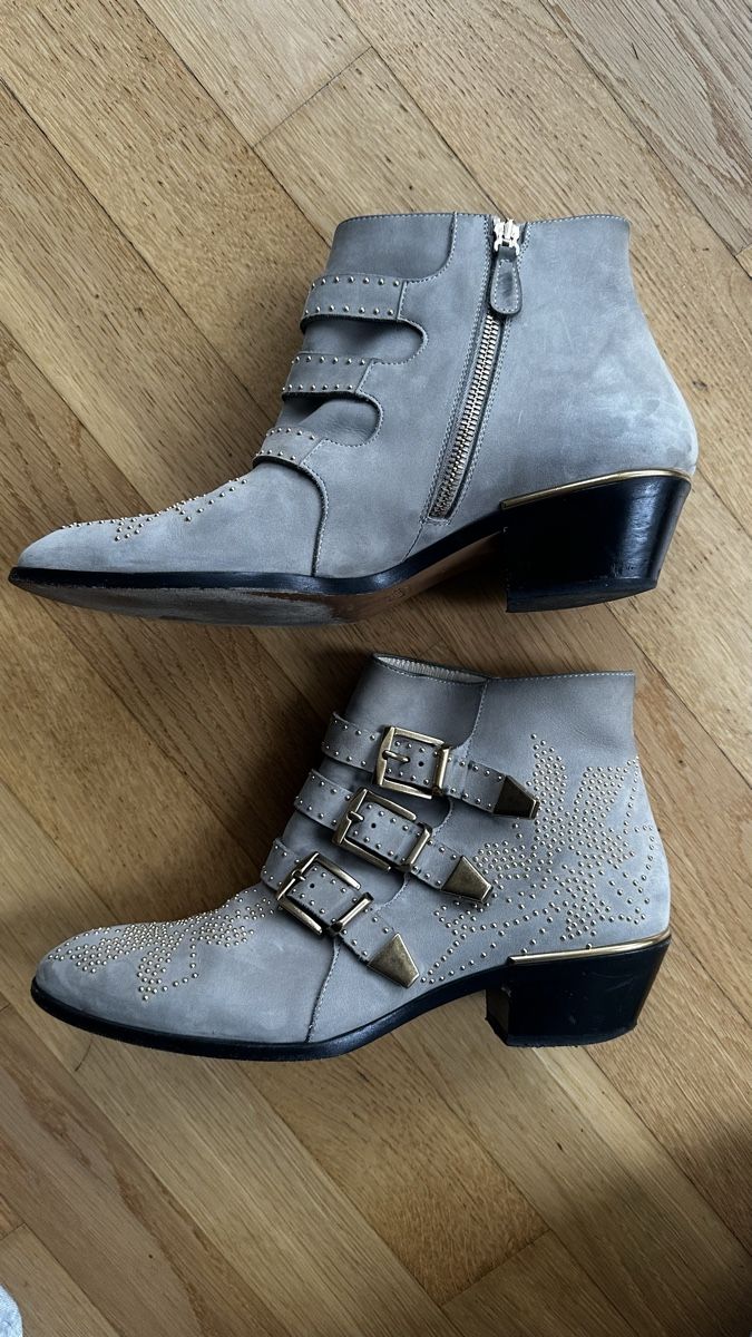 Chloé Herrenschuhe: Chloé Suede Gray Ankle Boots - size 40 – Gebraucht aus Luzern von ida_hv2y 2