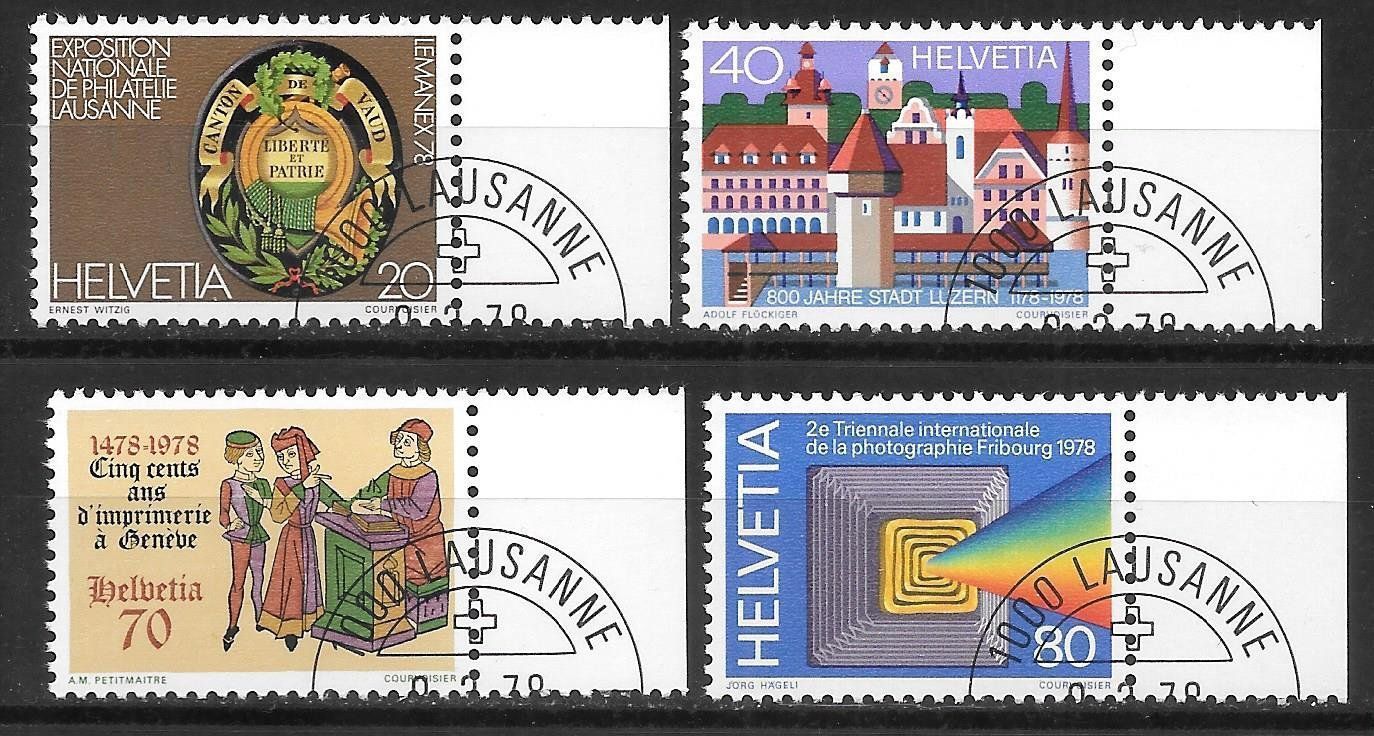 Tutti i francobolli: Serie 603 - 606 ET Halbmondstempel 9.3.1978 – Nuovo (secondo la descrizione) da Olten venduto da clotaldi