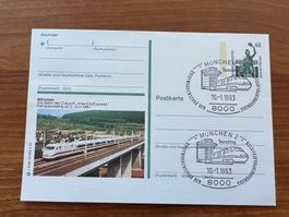 Deutschland München Eisenbahn Karte1986 (E1638)