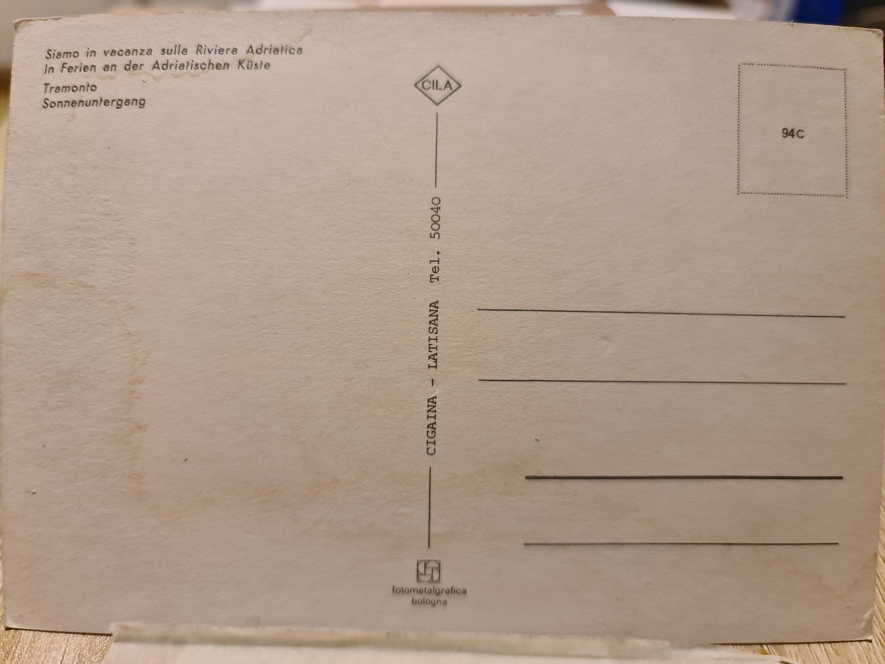 Cartoline postali: Ansichtskarte Tramonto – Usato da Dintikon venduto da Vexi 1