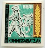 Soldatenmarke 2.WK, Kommissariat 2. AK, geschn, Wi Vpf 6-2